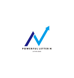 Letter N Power Up Graphic Geometric Symbol Simple