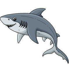 Bull Shark Cartoon Colored Clipart