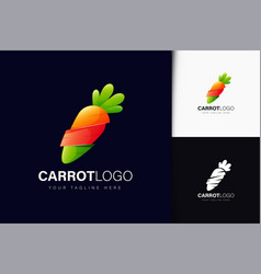 Carrot Logo Design With Gradient