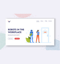 Robots In The Workplace Landing Page Template Hr