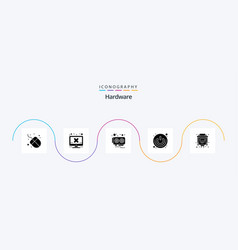 Hardware Glyph 5 Icon Pack Including Port Switch