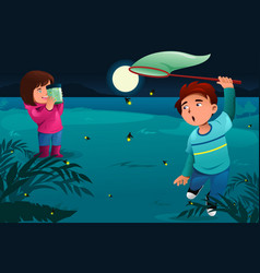 Kids Catching Fireflies