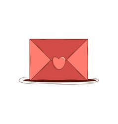 Letter In Love And Heart Groovy Retro Cartoon