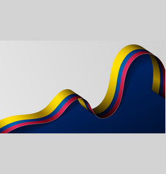 Colombia Ribbon Flag Background