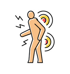 Human Back Stroke Color Icon