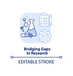 Bridging Gaps In Research Light Blue Concept Icon