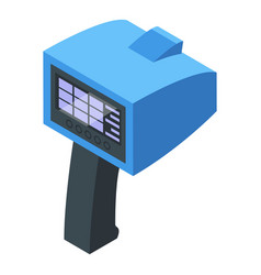 Car Speed Radar Icon Isometric Traffic