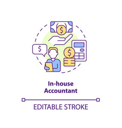 In-house Accountant Concept Icon