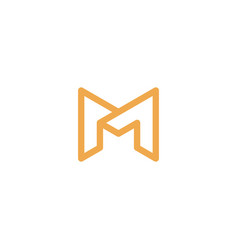 Letter M Line Logo Design Linear Creative