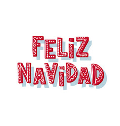 Merry Christmas Wish In Spanish Red Letters With