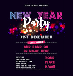 New Year Party Poster Flyer Design