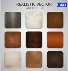 Realistic Leather Patches Samples Set