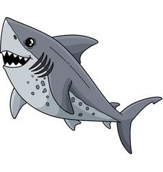 Salmon Shark Cartoon Colored Clipart