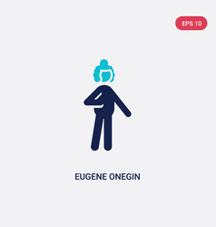 Two Color Eugene Onegin Icon From Literature