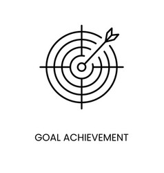 Achieving A Goal Target Linear Icon