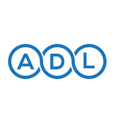 Adl Letter Logo Design On White Background