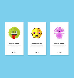 Dangerous Bacteria Flat Icon Set