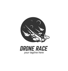 Fpv Drone Race Racing Logo Icon With Moon