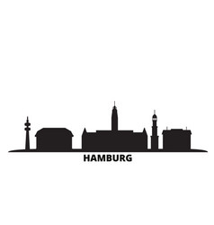 Germany Hamburg City Skyline Isolated