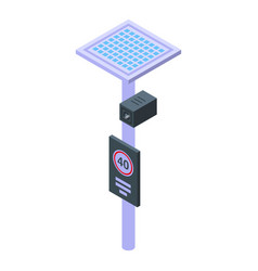 Speed Radar Pillar Icon Isometric Car