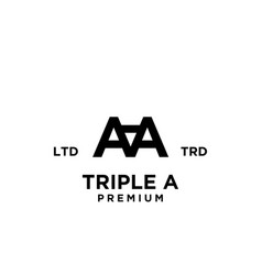 Triple A Aaa Letter Logo Icon Design