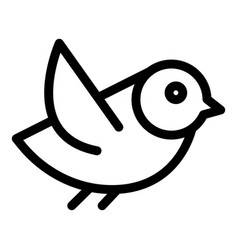 Fly Cute Sparrow Icon Outline Tree House