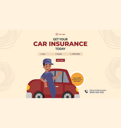 Get Your Car Insurance Landscape Banner Design