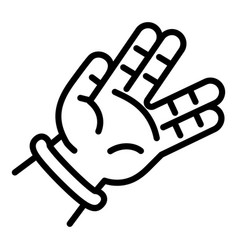 Hiphop Hand Sign Icon Outline Style