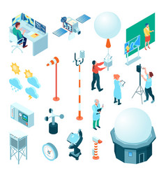 Meteorological Weather Center Isometric Set