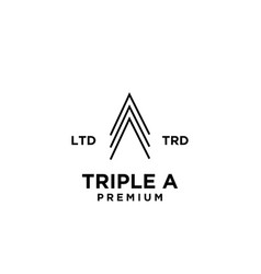 Triple A Aaa Letter Logo Icon Design