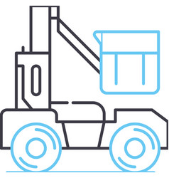 Boom Lift Line Icon Outline Symbol