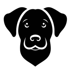 Dog Head Silhouette - Clip Art