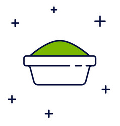 Filled Outline Pet Food Bowl For Cat Or Dog Icon