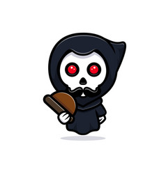 Classic Grim Reaper Cute Mascot