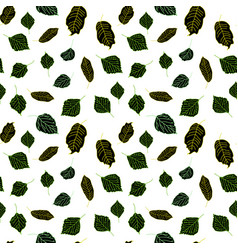 Hand Drawn Seamless Pattern Of Fall Leaves