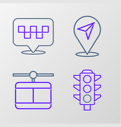 Set Line Traffic Light Cable Car Location