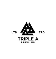 Triple A Aaa Letter Logo Icon Design