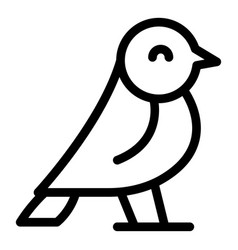 Branch Sparrow Icon Outline Flight Bird