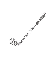 Continuous One Line Drawing Golf Stick Golf Club