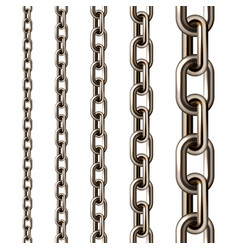 Realistic Brown Metal Chain With Old Rusty Links