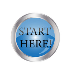 Start Here Button Blue Business Success