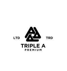 Triple A Aaa Letter Logo Icon Design