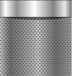 Abstract Perforated Silver Metal Background