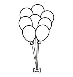 Black Balloon Icon Helium Balloons Holiday