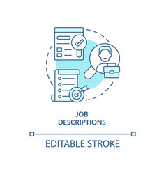 Job Descriptions Turquoise Concept Icon