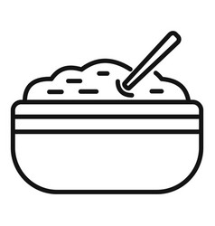 Mash Potato Spoon Icon Outline Boiled Food