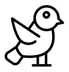 Sparrow Birdie Icon Outline Small Bird