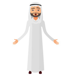 Surprised Arab Saudi Business Man Flat Cartoon