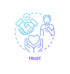 Trust Blue Gradient Concept Icon