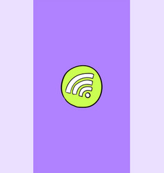 Green Wifi Signal Doodle